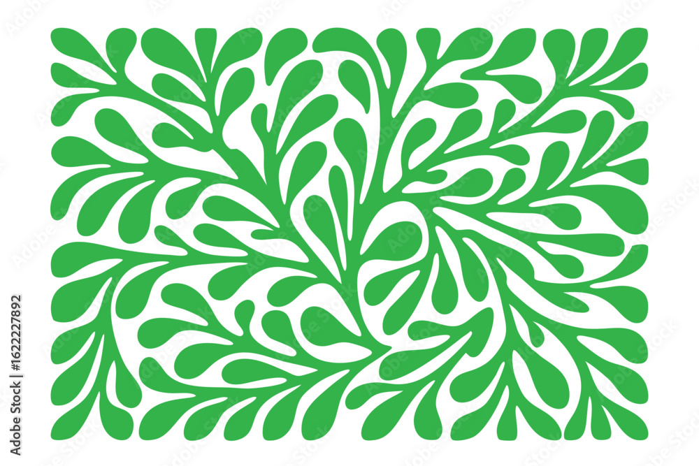Fototapeta premium Green abstract leaf background features organic shapes creating a natural pattern