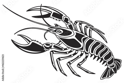 crayfish vector illustration