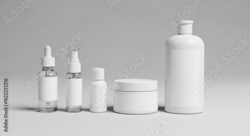 Wallpaper Mural Beautiful blank cosmetic bottles and jars ready for branding Torontodigital.ca