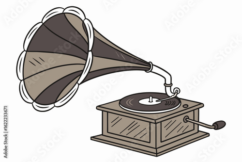 old vinyl gramophone