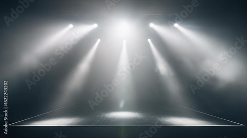 Stage Lights Illuminating Empty Stage