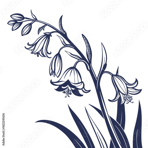 floral background with iris southern blue flag