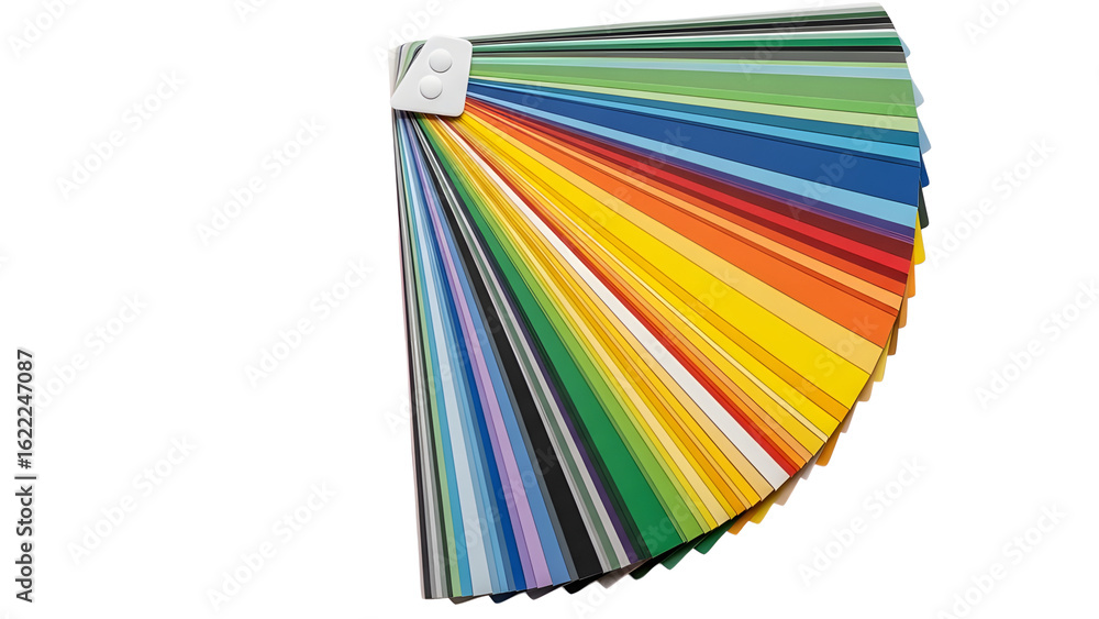 Fototapeta premium Color palette guide for designers and artists choosing paint colors for interior design and painting projects on transparent background
