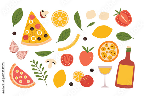 Food Symphony: A visual ode to culinary artistry, a vibrant ensemble of fresh ingredients, showcasing the beauty of nourishment.