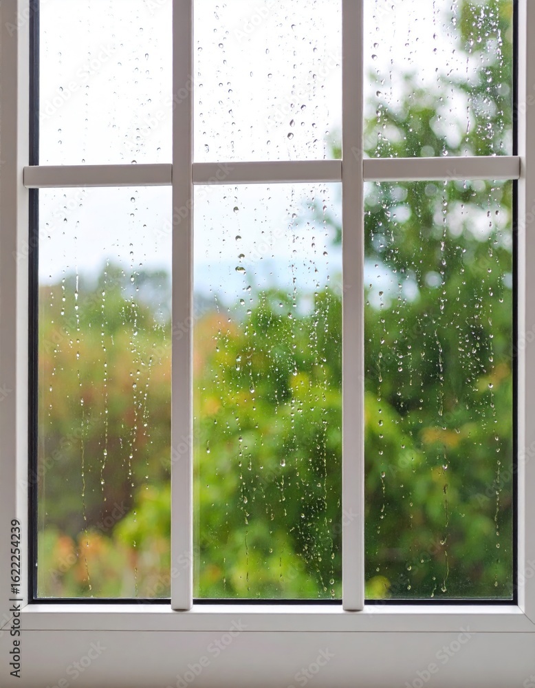 Fototapeta premium Rainy window view
