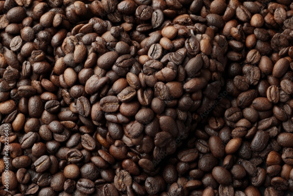 Fototapeta premium Coffee Bean Heart Shape Pile