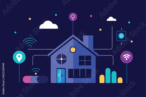 futuristic ai powered smart home dashboard illustr.eps