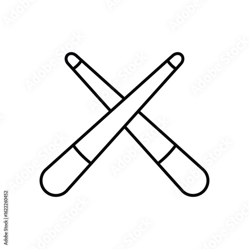 pool cue lineal icon with white background vector stock illustration