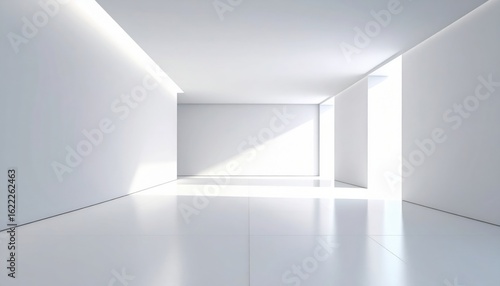 Wallpaper Mural Modern minimalist interior design contemporary studio space 3d render bright lighting clean lines uncluttered environment for architectural inspiration Torontodigital.ca