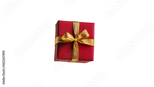 red gift box with ribbon