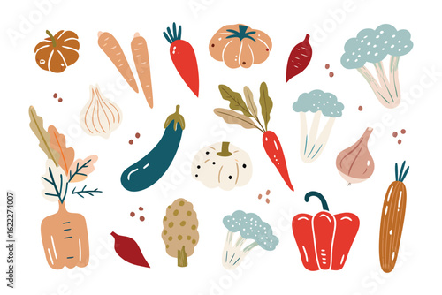 Garden Bounty: An array of vibrant and diverse vegetables from a flourishing garden, showcasing nature's fresh and nutritious harvest.