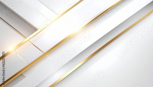 Dynamic golden lines on white background abstract design digital graphic minimalist style eye-catching perspective