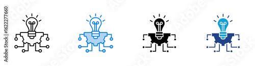 Concept icon set multiple style collection