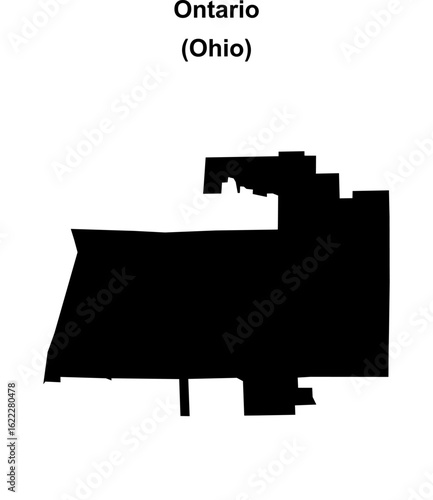 Ontario (Ohio) blank outline map