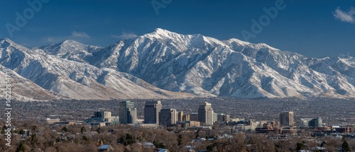 Majestic Wasatch Mountains overlooking Salt Lake City