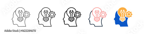 Idea different style icons set vector illustration. 
