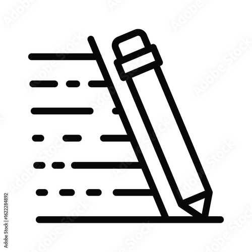 A pencil is positioned on paper creating or reviewing handwritten notes