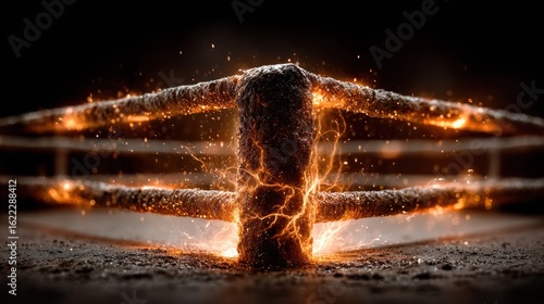 Fiery boxing ropes
