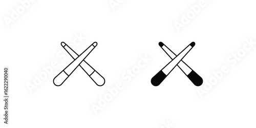 pool cue set icon with white background vector stock illustration