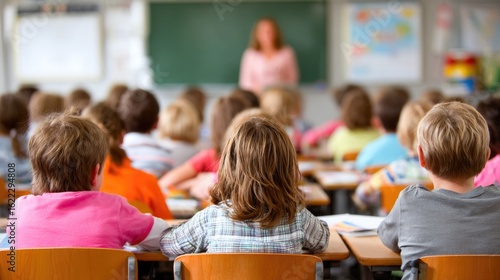 Bright Classroom with Attentive Children