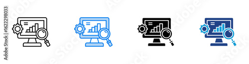 Evaluation icon set multiple style collection
