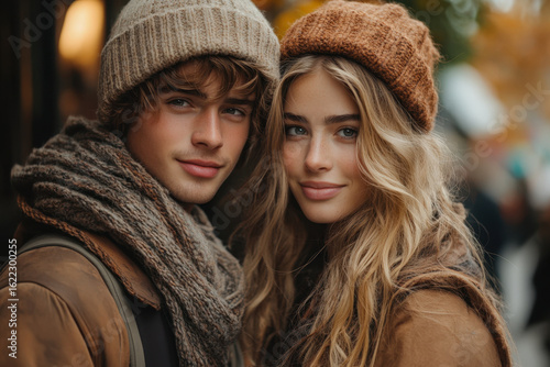 young people in winter clothing.