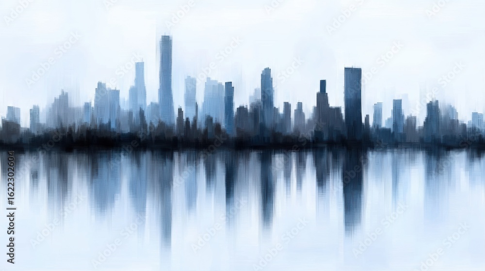 Fototapeta premium Cityscape Reflection