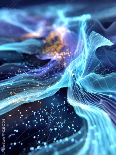 Abstract swirling digital design
