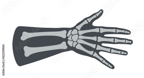Stylized X-Ray of a Hand Reaching Outward