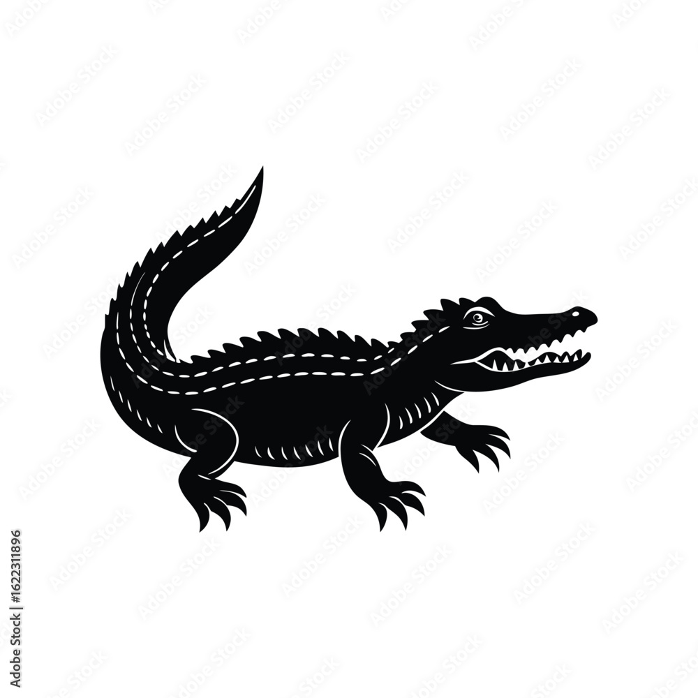 Naklejka premium crocodile isolated on white background