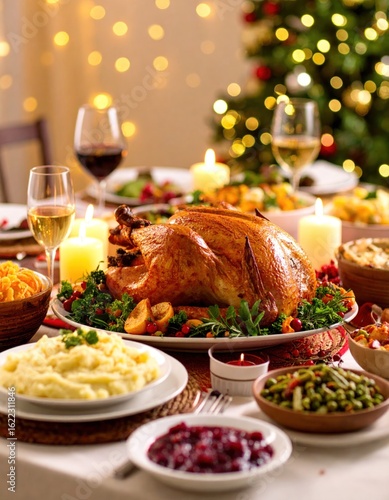 Festive Christmas dinner table (1)