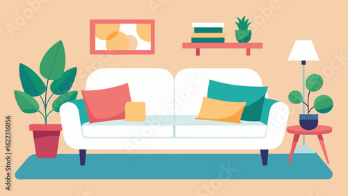 Cozy Living Room Interior Illustration