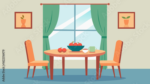 Charming Dining Room Interior Artwork