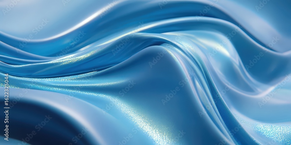 Obraz premium Abstract Blue Minimal Fluid 3D Loop for Modern Design