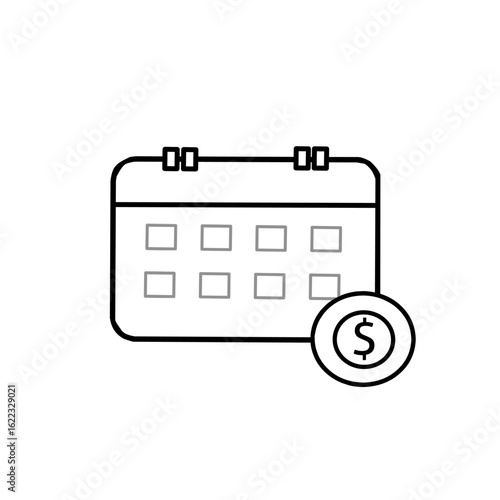 Payment Day Icon on white background 