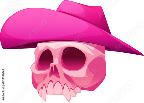 Pink Skull in Hat
