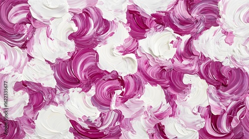 Abstract Pink and White Impasto Painting Texture