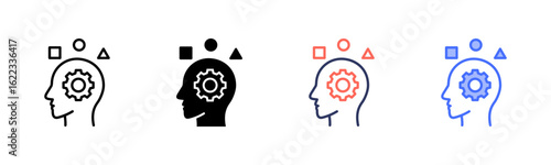 Experience icon set multiple style collection