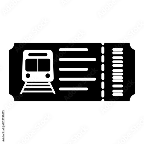 Train Ticket icon design logo vector template, Icon Symbol, Creative design concept