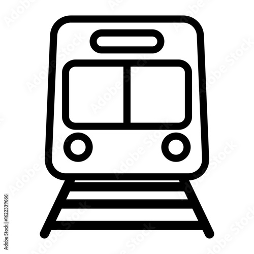 Train icon in line style. Perfect for website mobile app presentation. Suitable for any user interface and user experience, vector illustration