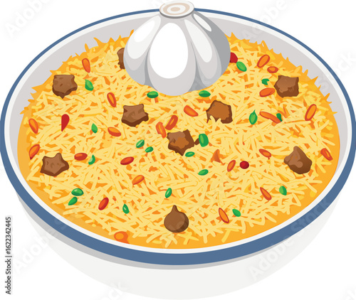 biryani flat illustration