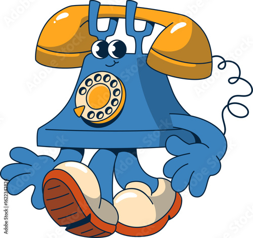 Retro Phone Mascot