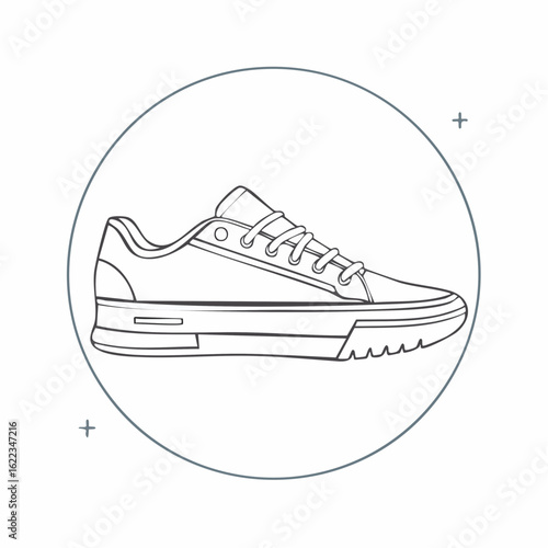Sneakers Shoes Line Icon