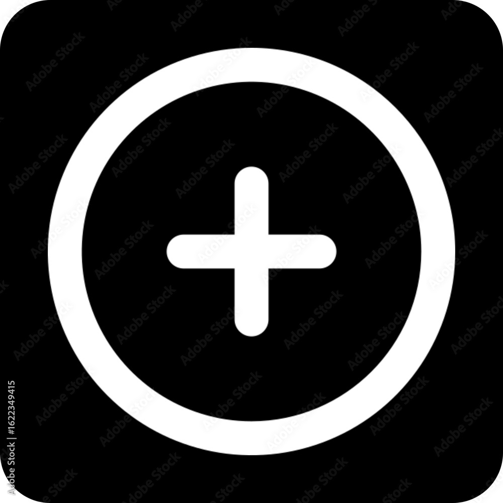 Simple plus sign icon for user interface design Simple plus sign icon for user interface design