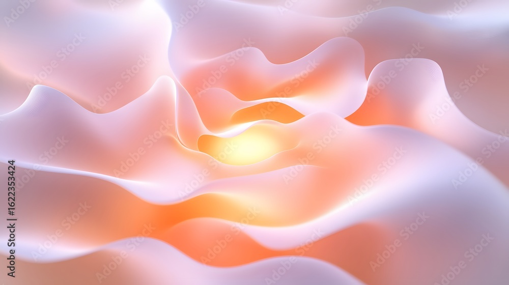 Fototapeta premium Abstract Pastel Waves Soft Flowing Background