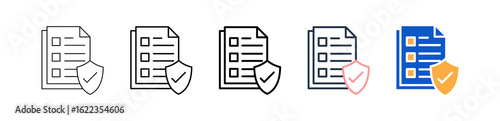 Insurance Policy different style icons set vector illustration. 