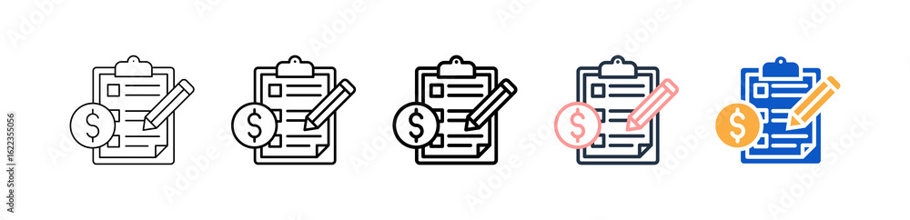 Budget Planning different style icons set vector illustration. Budget Planning different style icons set vector illustration.