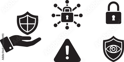 Cybersecurity Icons Pack – Essential Symbols for Digital Safety & Online Protection
