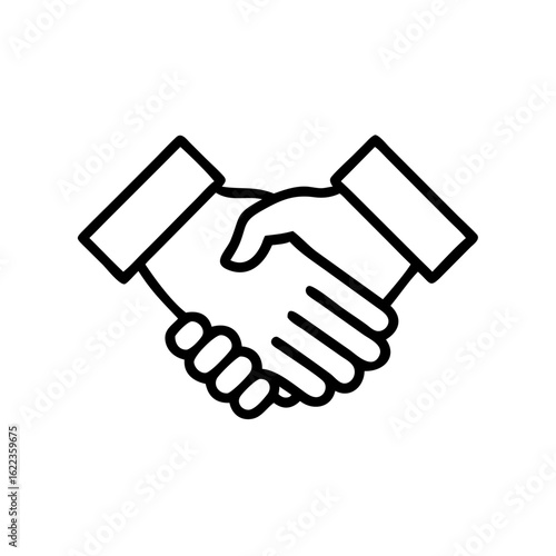 Handshake icon symbolizing collaboration in business process  