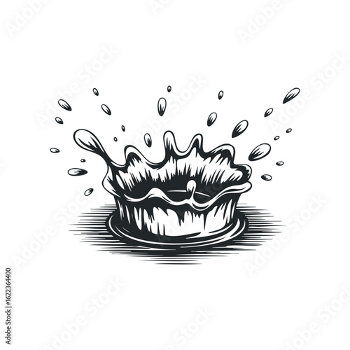 Water splash captured in dynamic detail with artistic flair